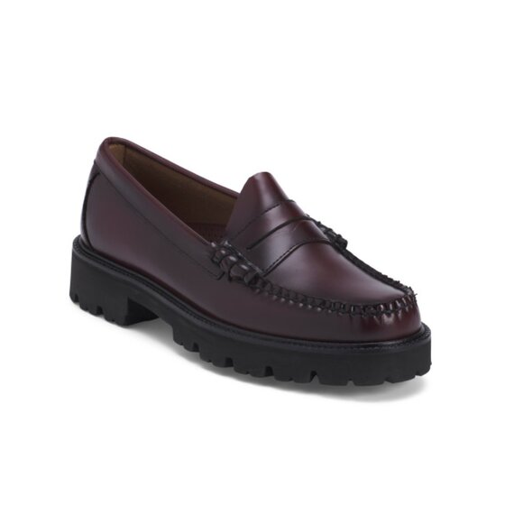 GH BASS Wine Men's Leather Larson Superlug Slip On Loafers